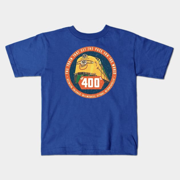 400 Train Kids T-Shirt by Midcenturydave